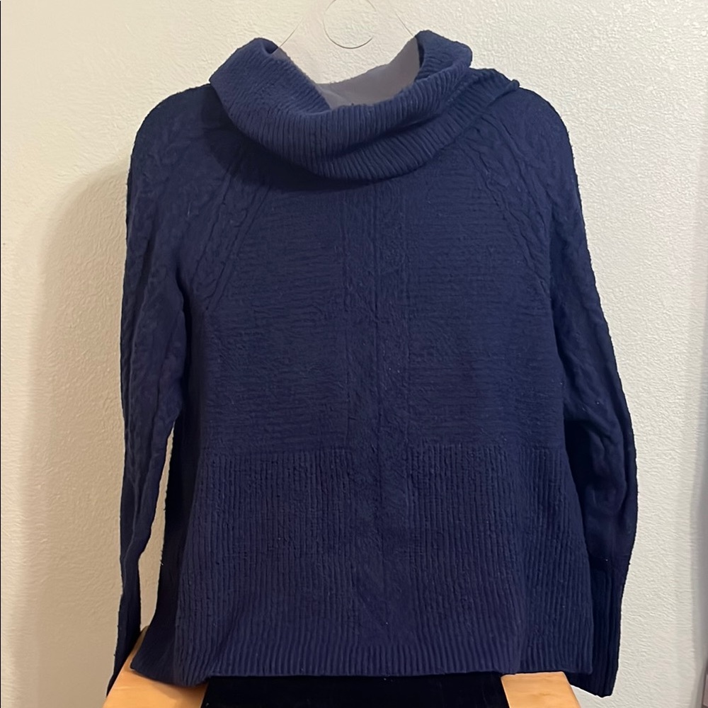 Liz Claiborne Navy Blue Cable Knit Women's Sweater size Large